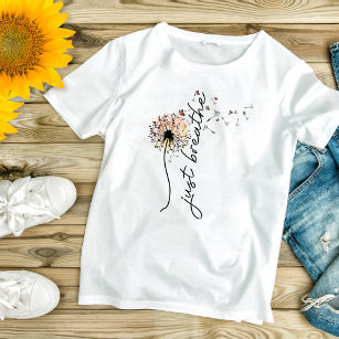Breathe Dandelion Butterfly-inspirationen Yoga T Shirt