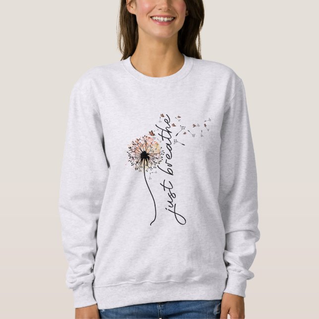 Breathe Dandelion Butterfly-inspirationen Yoga T Shirt (Framsida)