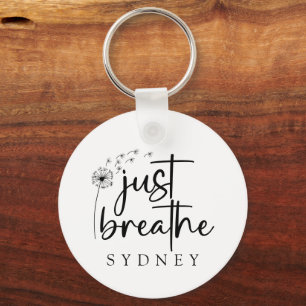 Breathe Dandelion-eget namn Nyckelring