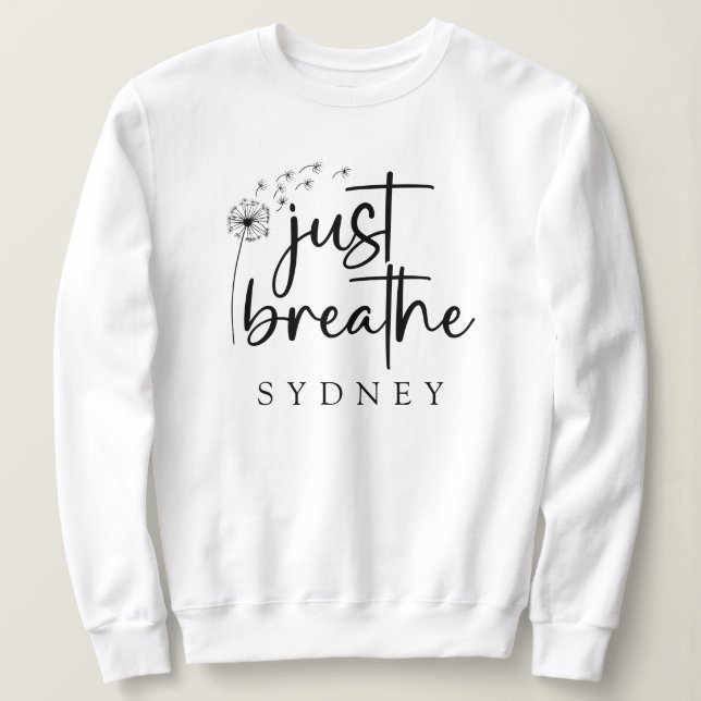 Breathe Dandelion-eget namn T Shirt (Design framsida)