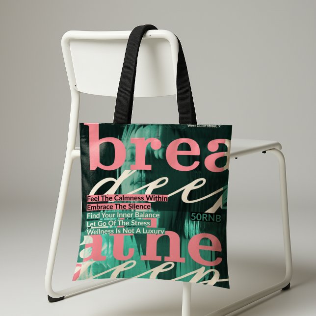Breathe Deep Tote Bag - Mindfulness & Hälsa Tygkasse (Skapare uppladdad)