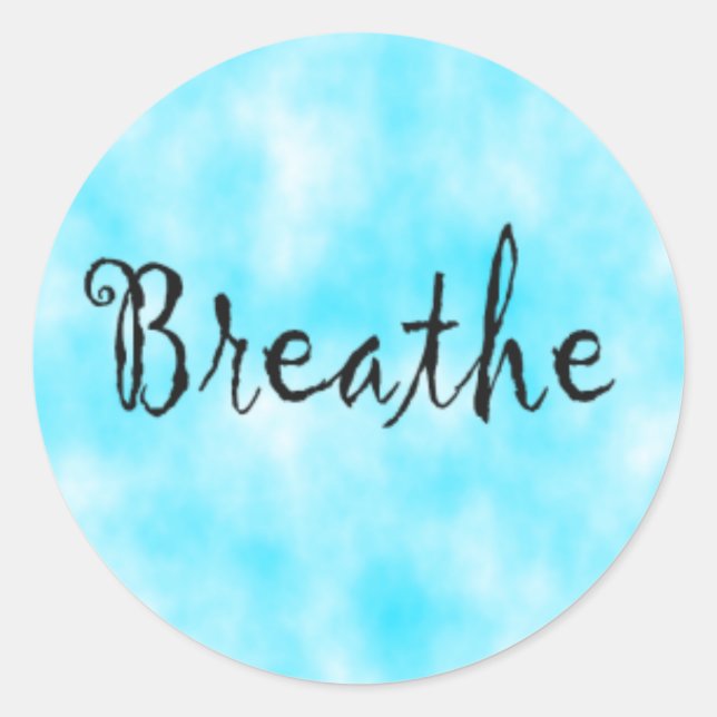 Breathe-dekal Runt Klistermärke (Framsida)