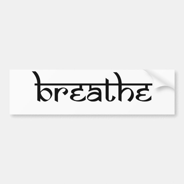 Breathe Design på Sanskrit Stil Bildekal (Framsidan)