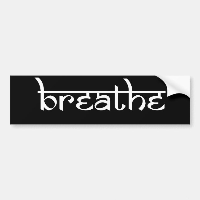 Breathe Design på Sanskrit Stil Bildekal (Framsidan)