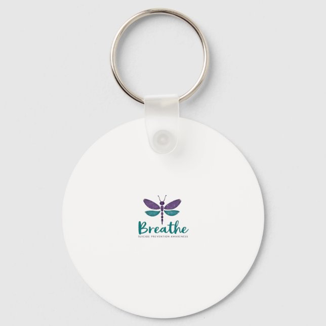 Breathe Dragonfly Suicide Prevention mental health Nyckelring (Framsida)