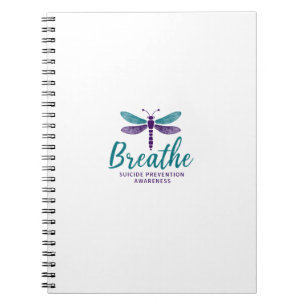 Breathe Dragonfly Suicide Prevention psykisk hälsa Anteckningsbok