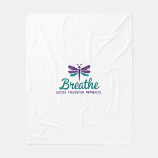 Breathe Dragonfly Suicide Prevention psykisk hälsa Fleecefilt