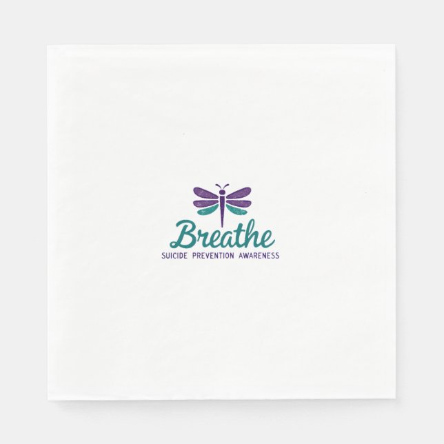 Breathe Dragonfly Suicide Prevention psykisk hälsa Pappersservett (Framsidan)