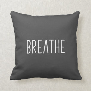 Breathe Enkel motivering Boho Grått Kudde