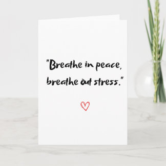 Breathe i fred kort