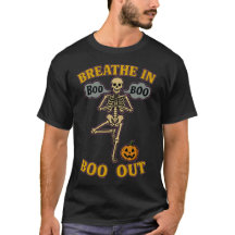 Breathe in Boo Out Skeleton Yoga Halloween
