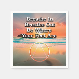 Breathe In Breathe Out Återhämtnings slogan Solupp Pappersservett