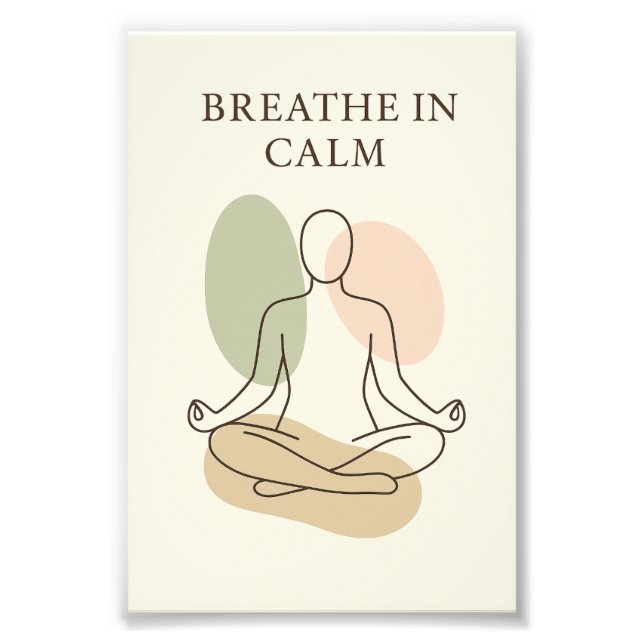 Breathe in Calm Minimalist Meditation Poster (Framsidan)