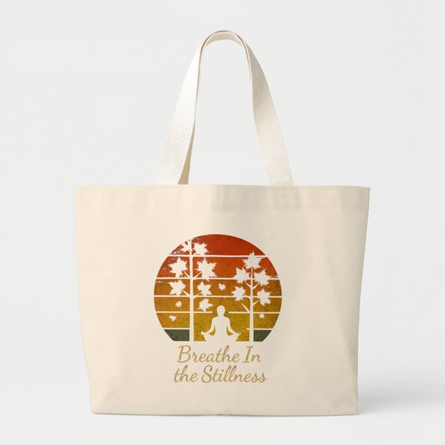 Breathe In the Stillness Nature Design Jumbo Tygkasse (Framsidan)