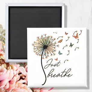 Breathe Inspirational Quote Gift Magnet