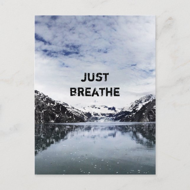 "Breathe." Internationell offert Vykort (Framsida)