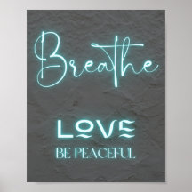 Breathe Kärlek Blå nyans, citat: