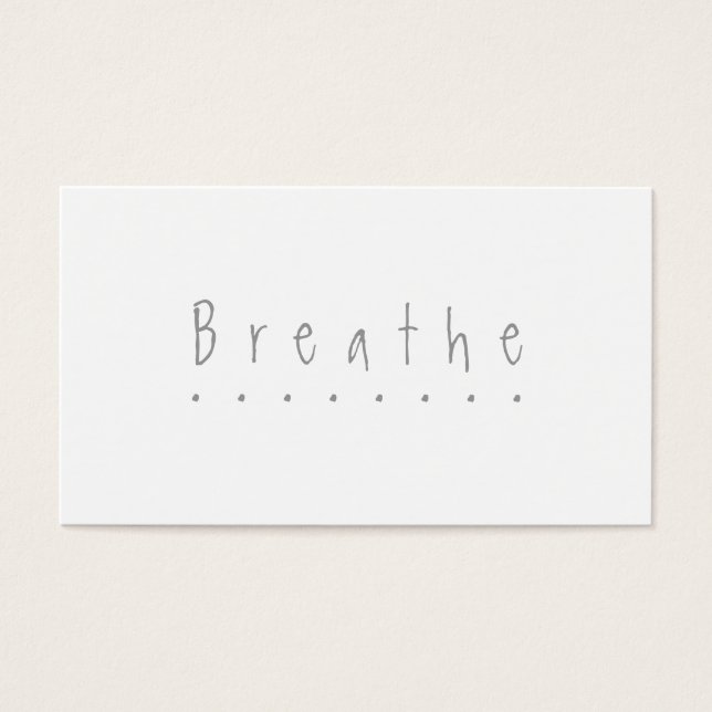 Breathe - kortet för "ta en paus" visitkort (Framsidan)