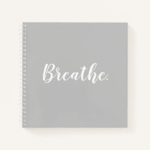 Breathe Light Grått Notebook