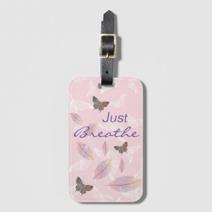 Breathe Löv Butterflies Rosa Bagagebricka
