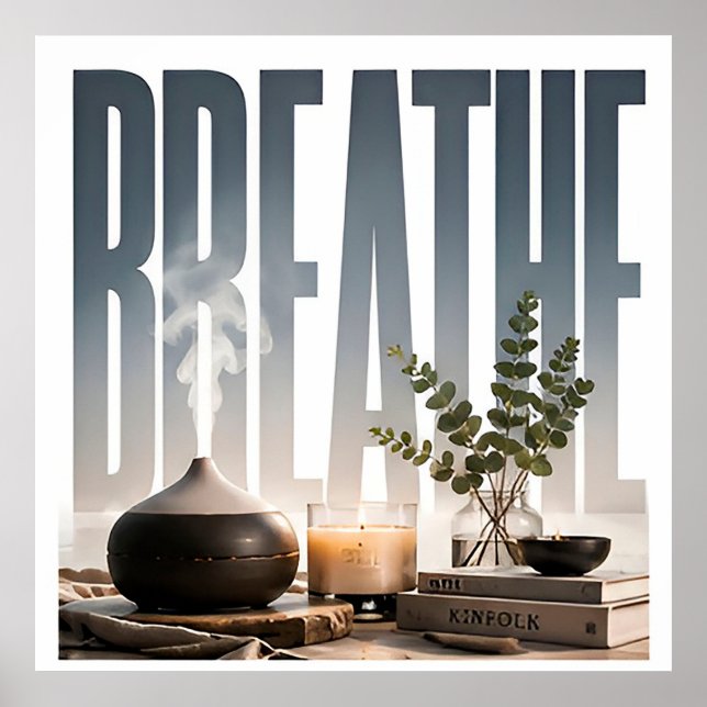 Breathe Luxury Mindfulness Redaktionell grafik  Poster (Framsidan)