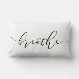 Breathe Meditation Yoga Minimalistic Lumbarkudde