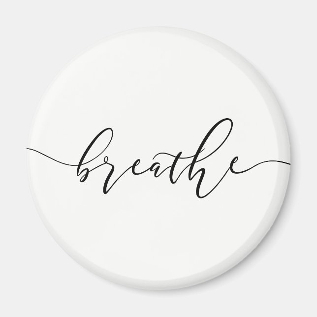 Breathe Meditation Yoga Minimalistic Magnet (Framsidan)