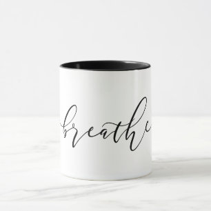 Breathe Meditation Yoga Minimalistic Mugg