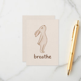 Breathe Minimal Bunny Encouragement Card Tilläggskort