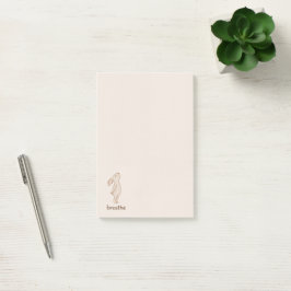 Breathe Minimal Bunny Post-it Notes Block