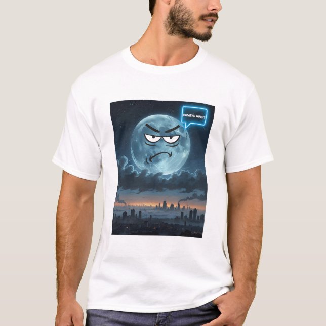 Breathe Much? - Om Måne kan tala T-Shirt (Framsida)