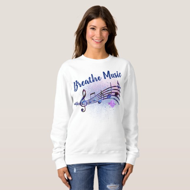 Breathe Music/MoonDreams Music Logotyp T Shirt (Hel framsida)