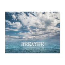 Breathe on Turquise Ocean with Clouds