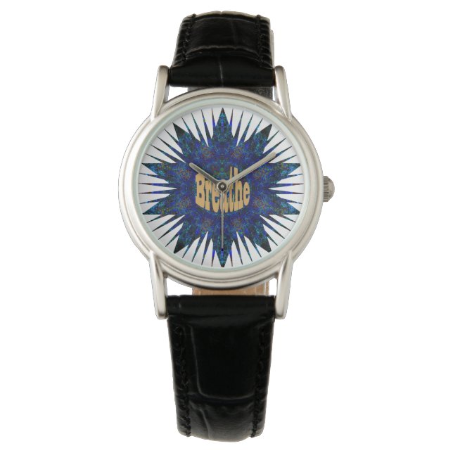 Breathe, på Blue Boho Star, Armbandsur (Framsida)