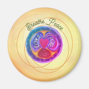 Breathe Peace & Kärlek Magnet