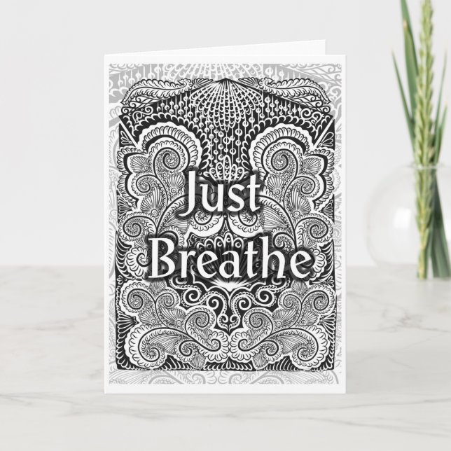 Breathe - Positive Quote's Kort (Framsida)
