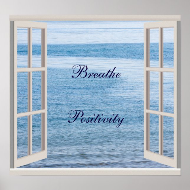 'Breathe Positivity'-citattecken poster (Framsidan)