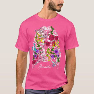 Breathe Rebellious Gardener Flower Ribcage Gardeni T Shirt