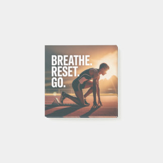 Breathe. Reset. Go. Post-it Block