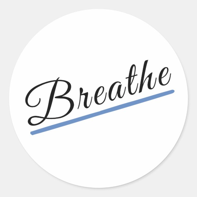 Breathe Runt Klistermärke (Framsida)