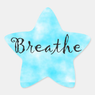 Breathe-star-dekal Stjärnformat Klistermärke