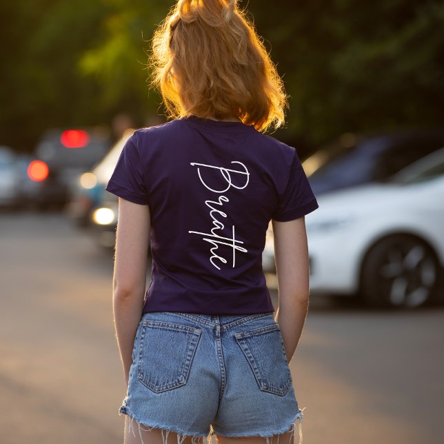 "Breathe" Women's Motivational T-Shirt (Skapare uppladdad)