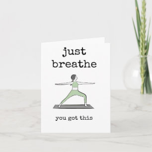 Breathe, Yoga, uppmuntringskort Kort