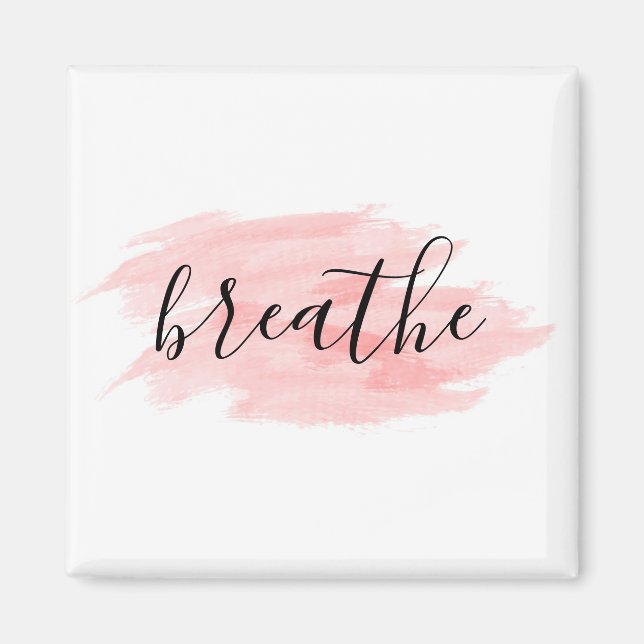Breathe Zen Yoga Meditation-kylskåp Magnet (Framsidan)