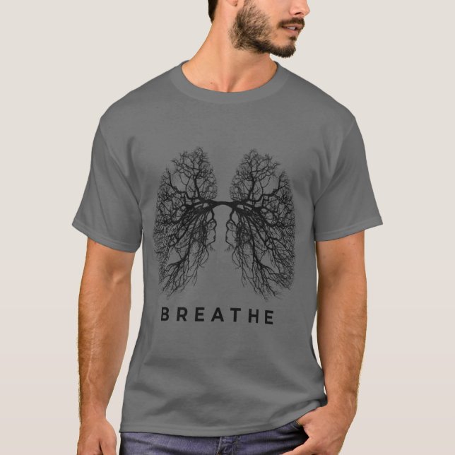 Breatheree Lungs Of Nature Just Breathe Yogaree Of T Shirt (Framsida)