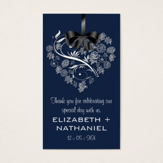 Breathless Wedding Favor Biz Favor Tag-indigo Visitkort