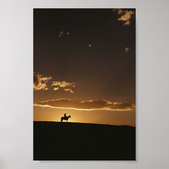 Breathtake Cowboy Sunset Poster (Framsidan)