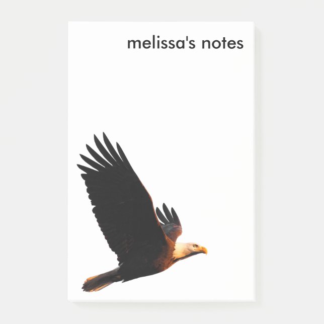 Breathtake Örn i Winter Sunset Flight Post-it Block (Framsida)