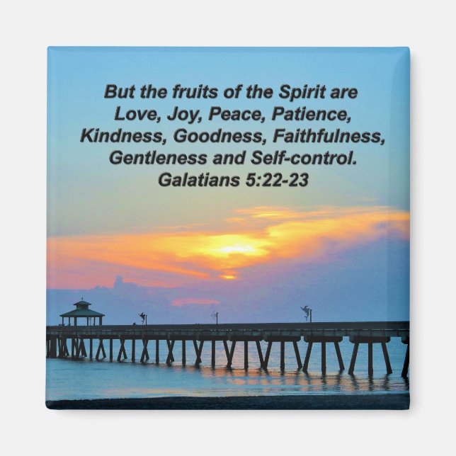 BREATHTAKING GALATIANS 5:22 SUNRISE MAGNET (Framsidan)