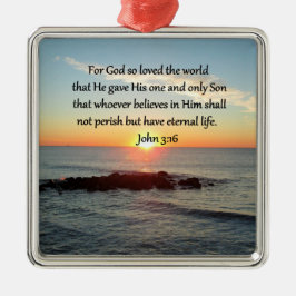 BREATHTAKING JOHN 3:16 SUNRISE JULGRANSPRYDNAD METALL